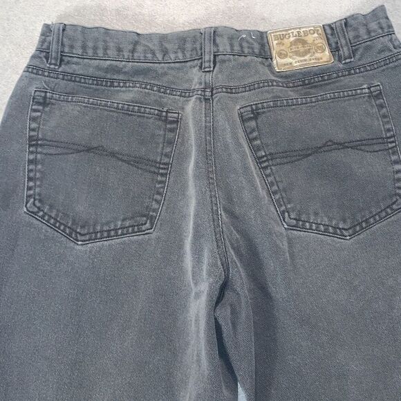Vintage 90’s Faded Black Bugle Boy 750 Baggy Relaxed Jeans Men’s 36X32 - Picture 7 of 13